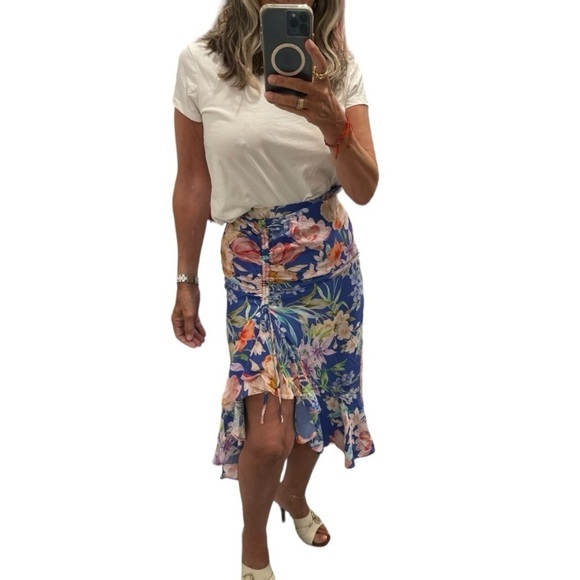 Yumi Kim Floral Slit Midi Skirt.Size XS - Picture 1 of 14